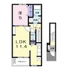 リヴィエール 1LDKの間取り