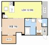フィオリータ西今 1LDKの間取り