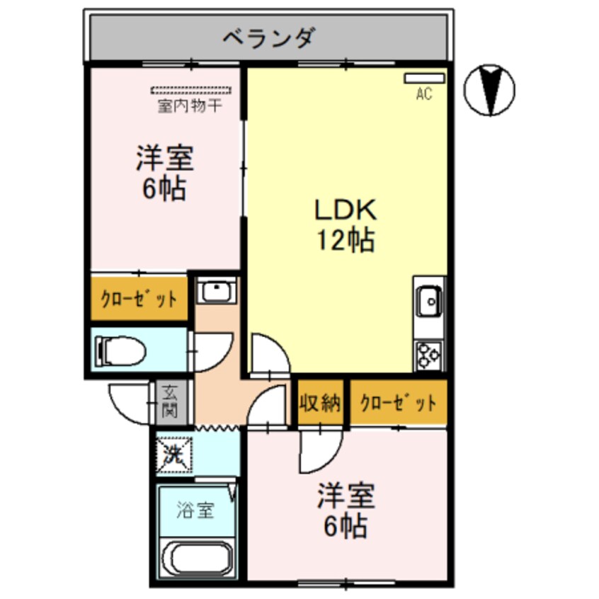 間取図 レークハイツ伊庭　Ⅱ