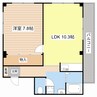 旭ビル 1LDKの間取り
