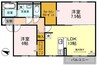 グレイスソシアキトロ 2LDKの間取り