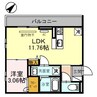 Viento彦根 1LDKの間取り