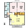 サニーハウス 2LDKの間取り