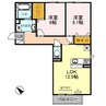 ＬＵＣＥ比叡 2LDKの間取り