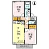 クローバー　Ⅱ 2DKの間取り