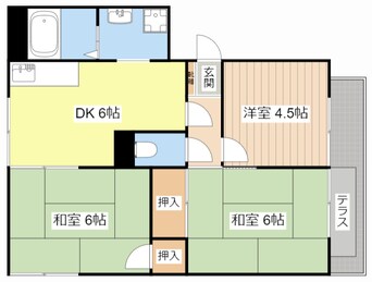 間取図 メゾンベゴワードB棟