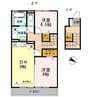 アルボルモニアⅢ 2DKの間取り