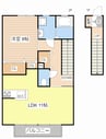 モンヴィーナス 1LDKの間取り