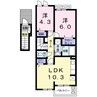 ＠三雲Ｃ 2LDKの間取り