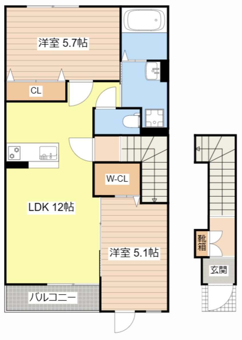 間取図 オリーブ高塚