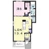 Ｃａｓａ　エスポワール　水口 1LDKの間取り