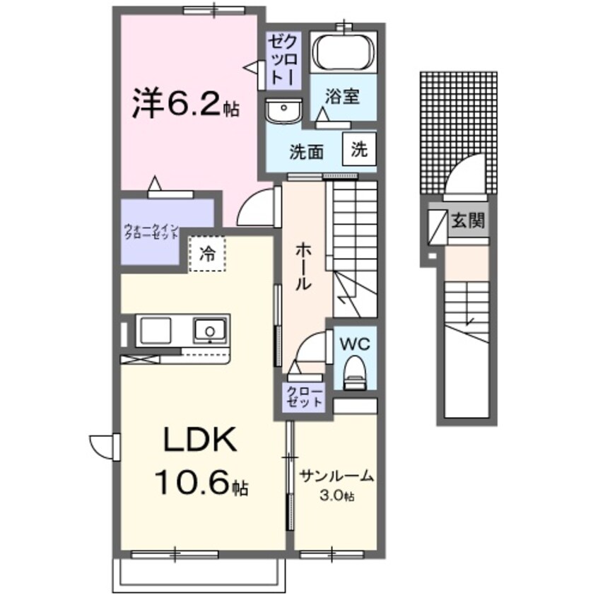 間取図 グリュックス　ミーツ　ハオス