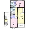 ノース　リバー 2LDKの間取り
