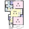 アイリット・Ｉ 2DKの間取り