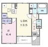 グレース　プルミエ 1LDKの間取り