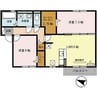 グレイスソシアキトロ 2LDKの間取り