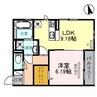 サザンクロス 1LDKの間取り