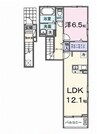 シエルクラスかわせみ 1LDKの間取り
