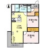 Palais Poire　B棟 2LDKの間取り