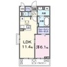 上笠４丁目アパート 1LDKの間取り