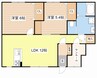 クレスト大堀 2LDKの間取り