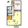 Salle de sejour (サルドセジュール) 1LDKの間取り