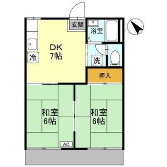 間取図 コーポＢＥＬＬ８