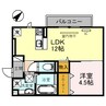 フラン苅原 1LDKの間取り