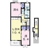 アプリコットこうなん 2LDKの間取り