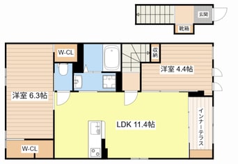 間取図 Ｃｒｏｓｓ　Ｔｅｒｒａｃｅ