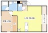 クラルス 1LDKの間取り