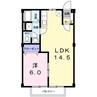 ソレイユ唐崎 1LDKの間取り