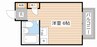 プールブゥ 1Rの間取り