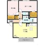 グランパルク藤代 2LDKの間取り