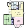 ヴァンベールＭ　Ⅱ 2LDKの間取り