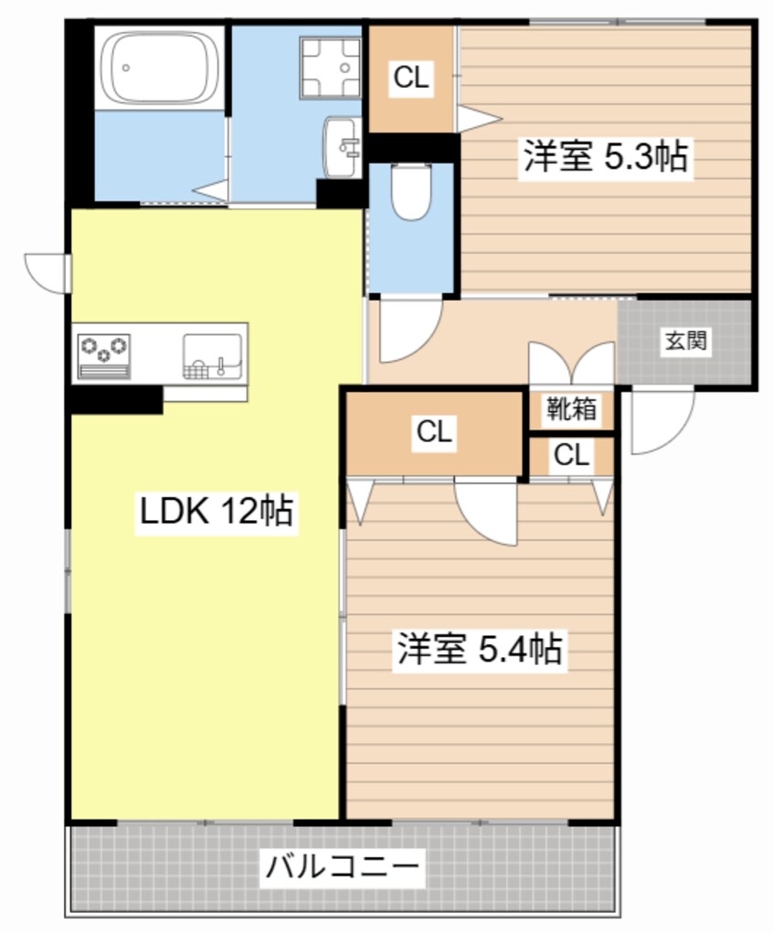 間取図 サンライズ　平田　Ⅱ