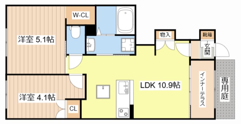 間取図 CHESTNUTS（チェスナッツ）