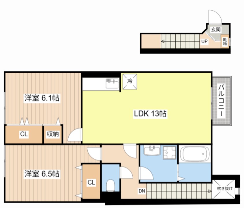 間取図 エクレール久徳