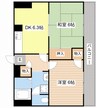 ボンフレールⅡ 2DKの間取り