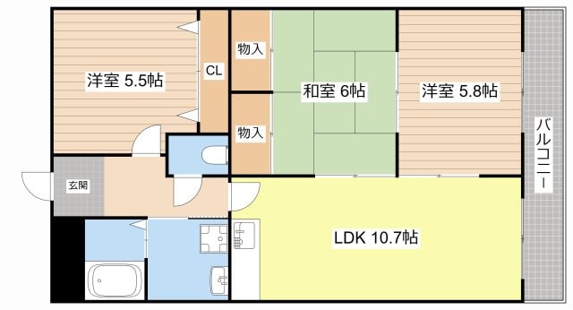 間取り図 フォルクス淡海