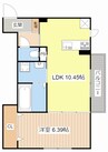 Villa　riviere 1LDKの間取り