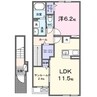 プロムナード甲南 1LDKの間取り