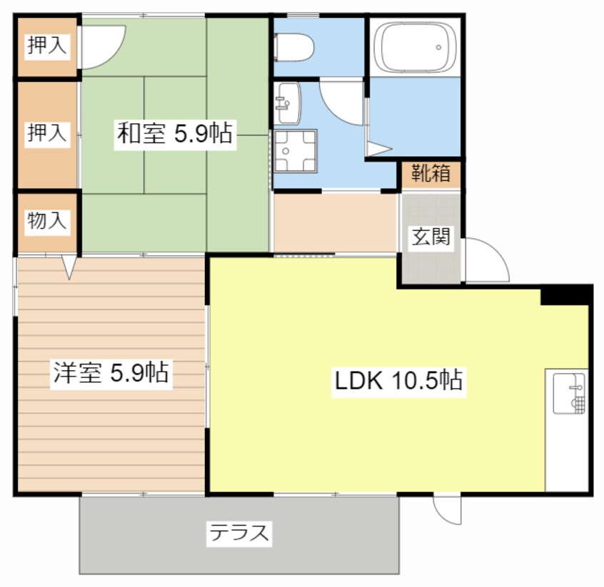 間取図 ＷＥＳＴ　ＦＲＡＧＲＡＮＣＥ