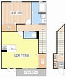 グリーンアヴェニュー 1LDKの間取り