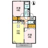 クローバー　Ⅱ 2DKの間取り