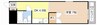 ハイツケイワイ 1DKの間取り