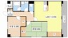 リベルティキタガワ 2LDKの間取り