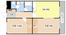 プリミエ貴生川 2DKの間取り