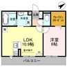 メゾンヴィラ栗東 1LDKの間取り