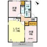 クラジールヤマザキ 2LDKの間取り